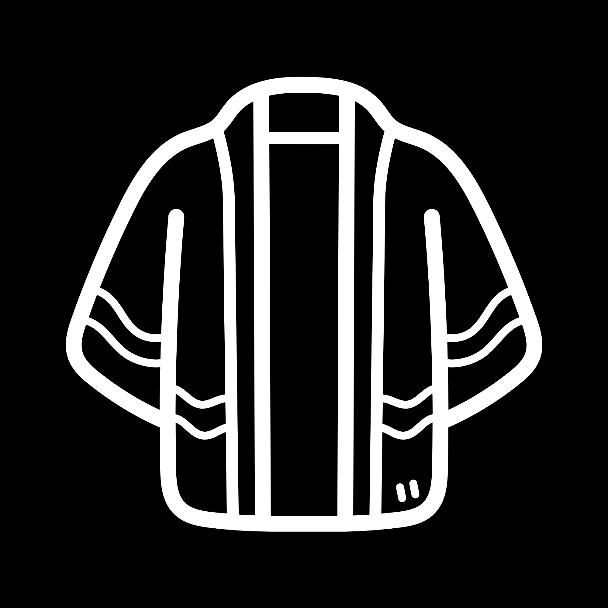 Logo con silueta de Haotri color Blanca con fondo negro de la marca Chokoreto